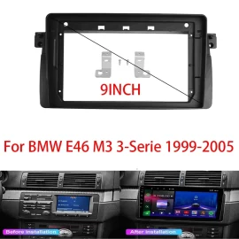 Coupon 9 Inch Car Fascia Frame Screen Android Dash Panel Frame for BMW E46 M3 3 Series 2014 2018