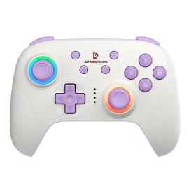 Coupon ANBERNIC RG P01 Tri mode Wireless Game Controller Six axis Hall Joystick and Trigger Gamepad RGB Light Support Vibration Turbo Function Macro Programming 2.4G or bluetooth or Wired Video Game Player Handle