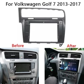 Coupon Car Radio Frame Kit Car Stereo Install Dash Panel Fascia Bezel Front Panel for Volkswagen Golf 7 2013 2017
