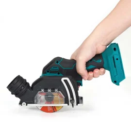 Coupon Electric Compact Circular Saw Brushless Cordless Wood Tile Metal Cutting Machine with 2pcs Saw Blades for 18V Battery