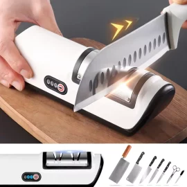 Coupon Electric Knife Sharpener Multifunctional Automatic 3 Gears Kitchen Cordless Electric Fast Knife Sharpener Kitchen Tools Grinder