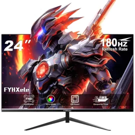 Coupon For Black Myth WuKong FYHXele 24 Inch 180Hz 1080P Gaming Monitor IPS 1ms MPRT PC Monitor Support 144hz or 165hz or 180hz AMD Freesync Premium Display Eye Care DisplaysPort HD Black Myth WuKong