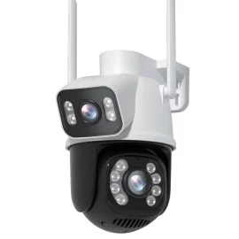 Coupon Hiseeu 6MP 4K PTZ Wifi IP Camera Dual Lens Dual Screens AI Human Detection Wireless Outdoor CCTV Security IP Camera Night Vision IP66 Waterproof ICSEE APP