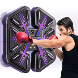 Coupon KALOAD Smart Music Bluetooth Boxing Machine Adult Children Sports Fitness Boxing Trainer Home Exercise Response Training Boxing Wall Target with Glovers