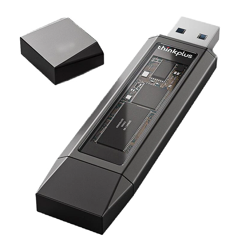 Coupon Lenovo Thinkplus TU203 USB3.2 Flash Drive USBandType C Dual Interface SSD 512G or 256G or 128G 450M or s High Speed Pendrive U Disk for PC Laptop Computer
