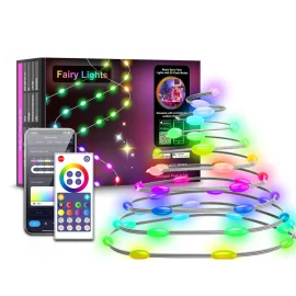 Coupon LIXINCORDA 5m~20m Smart RGBIC LED String Lights Music Sync IP68 Waterproof APP/Remote/Voice Control With Alexa/Google Christmas Decoration