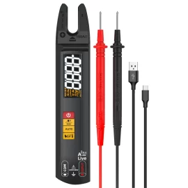 Coupon MUSTOOL U0 High Precision U-shaped Clamp Multimeter AC/DC Current Voltage Resistance T-RMS Auto Multimeter Built-in Flashlight Non-contact Voltage Induction Auto Shutdown Compact Measuring Tool