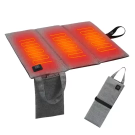 Coupon Portable Folding Elextric Heated Seat Cushion USB Charging Camping Travel Electric Heating Mat Winter Outdoor Fishing Warm Chair Pad