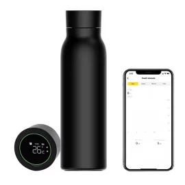 Coupon Tuya bluetooth Smart Thermos Bottle Water Cup 600ML LCD Temperature Display Water Consumption Record Work with Smart Life APP