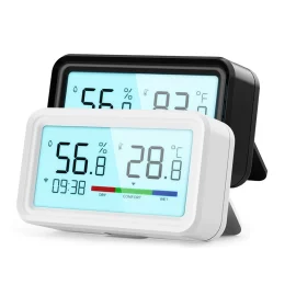 Coupon Tuya WiFi ZigBe Temperature Humidity Sensor with Screen Time Display Smart Home Indoor Hygrometer Voice Control with Alexa Google Smart Life