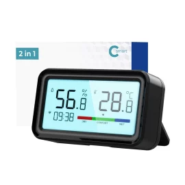 Coupon Tuya WiFi ZigBe Temperature Humidity Sensor with Screen Time Display Smart Home Indoor Hygrometer Voice Control with Alexa Google Smart Life