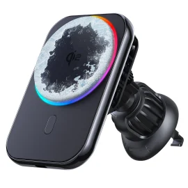 Coupon Bakeey Qi2 Magnetic Wireless Car Charger LED Light Holder Mount Magnet Fast Charging Station for iPhone16 15 14 13 12 Pro