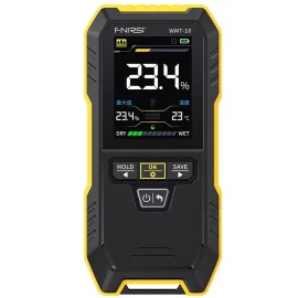 Coupon FNIRSI WMT 10 Moisture Meter 2.4 Inch TFT Screen High Precision 0.1 pencent Resolution Rechargeable Battery for Wood Wall Detection
