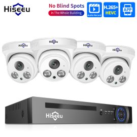 Coupon Hiseeu 3MP or 5MP Dome CCTV Surveillance Security External IP POE Camera System Kit Set Outdoors Home Monitoring Camcorder