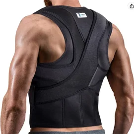Coupon KALOAD Adjustable Back Support Belt Back Posture Corrector Shoulder Lumbar Spine Support Back Protector