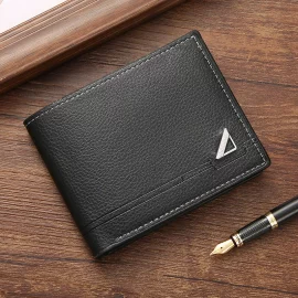 Coupon Men Short Wallet Business Casual Soft Leather Wallet Classic Retro Horizontal Wallet Large Capacity Fashion Purse With Card Slot