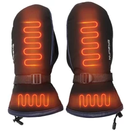 Coupon Motorcycle Gloves 3 Temperature Levels Heated Heating Double sided Gloves USB Rechargeable Electric Heated Gloves Cold Protection Hiking Cycling