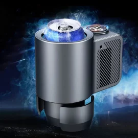 Coupon Smart 2-in-1 Car Heating Cooling Cup Cold Hot Coffee Milk Electric Beverage Warmer Cooler Holder For Drinks Travel Mini Car Fridge