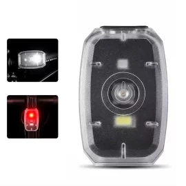 Coupon WEST BIKING Mini Portable Bike Taillight 4 Light Modes USB Rechargeable 180° Wide Angle PX5 Waterproof White Red Warning Bicycle Back Light for Cycling Running Hiking