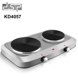 Coupon 1500W Electric Stove Stainless Steel Double Hotplate with Thermostat Control Cooking Appliances for Home Kitchen – KD5061
