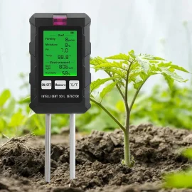 Coupon 6 in 1 Digital Soil Tester PH Meter Fertility Soil Moisture Sunlight Ambient Humidity Temperature Monitor Detector Garden Soil Analyzer