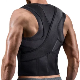 Coupon KALOAD Adjustable Back Support Belt Back Posture Corrector Shoulder Lumbar Spine Support Back Protector