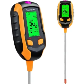 Coupon 4 in 15 in 1 Soil Tester with pH Temperature Moisture Sunlight and Air Moisture Detection Quick Accurate LCD Display Ideal for Home Garden Farm Potted Plants and More