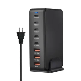 Coupon [GaN Tech]Bakeey 268W 8-Port USB PD Charger 3USB-A+5USB-C PD QC Fast Charging Desktop Charging Station EU Plug US Plug for iPhone 15Pro Max for Samsung Galaxy Flip5 for Huawei Mate60 Pro for Xiaomi 13pro