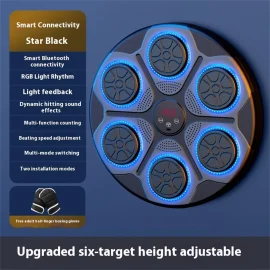 Coupon KALOAD Music Boxing Machine with Gloves Smart bluetooth RGB Light Rythm Wall Mounted Dynamic Hitting Feedback Boxing Trainer for Home Fun Fitness