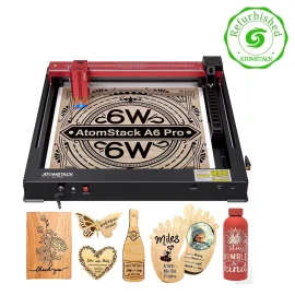 Coupon Refurbished ATOMSTACK A6 Pro Laser Engraver 6W Laser Output Power Laser Engraving Machine with Installation Free / App Control for Wood / Metal / Acrylic / Leather