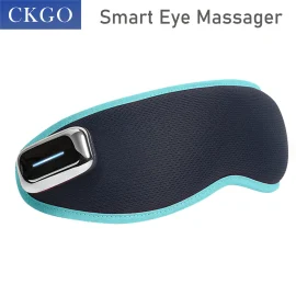Coupon Smart Meditation CKGO Y09 Massage Eye Mask Custom Gear Adjustable Point Massage Hot Compress Function Eco friendly Portable USB Magnetic Charging for Home Work Traveling