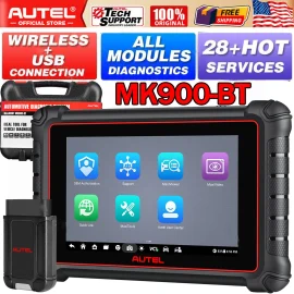 Coupon Autel MaxiCOM MK900BT 11 OS 8 inch LCD Auto Diagnostic Scanner Tool 40+ Reset Bi directional Control Active Test