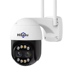 Coupon Hiseeu WHDC12 or WHDC14 4MP or 8MP Dual Lens PTZ Wifi IP Camera with 8x Zoom AI Human Detection Night Vision Two way Audio IP66 Waterproof Motion Detection Security Surveillance
