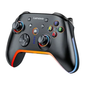 Coupon Lenovo S03 Three Mode Game Controllers Wireless Dual Hall Linear Trigger 3D Joystick Gamepad RGB Light Six Axis Turbo Vibration Function Rechargeable for Switch/PC/Android/IOS