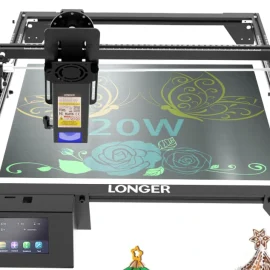 Coupon LONGER RAY5 20W Laser Engraver Cutter,Fixed Focus,0.08+0.1mm Laser Spot,Color Touchscreen,32 Bit Chipset,Support APP Connection,Working Area 375+375mm