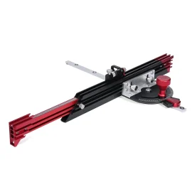 Coupon Table Saw Miter Gauge with 890mm Extendable Miter Fence27 Angle StopsMicro Adjustable Flip Stop for Repeatable Angled Cuts and MortisesBrass Handle