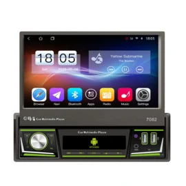 Coupon YUEHOO Retractable Car MP5 Multimedia Player 1 Din 7 inch Touchscreen IPS Display Android Wireless Carplay bluetooth GPS WIFI