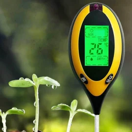 Coupon 4 in 1 Professional Soil Tester Moisture PH Temperature Sunlight Intensity Meter Digital Display Soil Tests