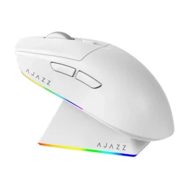 Coupon Ajazz AJ139 Max Tri mode Wireless Mouse PAW3395 Gaming Chipset 26000DPI RGB 2.4G or BT or Wired E sports Gamer Mice Lightweight 58g