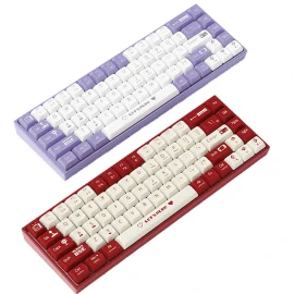 Coupon AJAZZ AK680 68 Keys Wired Mechanical Gaming Keyboard Hot Swappable Sleeve Switch RGB USB Wired 65 pencent Layout Gaming Keyboard