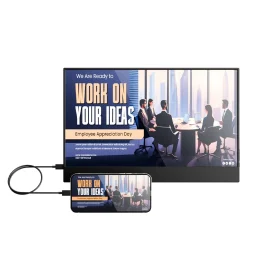 Coupon BlitzWolf PCM3 AIR 14 Inch FHD Portable Monitor 1080P Dual USB C Full Function Computer Monitor Only 560g