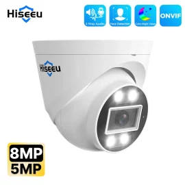 Coupon Hiseeu 4K 5MP 8MP POE IP Security Surveillance Camera H.265+ Dome CCTV ONVIF 2 Way Audio Record Face Detection Full Color Indoor for Home Surveillance Security