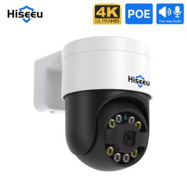 Coupon Hiseeu POE 4MP/8MP IP Video Surveillance Camera Outdoor Wireless PTZ Digital Motion Color Night Vison Two-way Audio CCTV Monitoring Camera for Home Safety