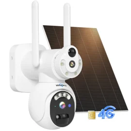 Coupon HISEEU TDS04E 4G LTE EU 2K 8MP Dual Lens PTZ Solar Powered Camera Security Camara Full Color Night Vision PIR Motion Detection Two way Audio IP66 Waterproof Outdoor Surveillance CCTV Cameras