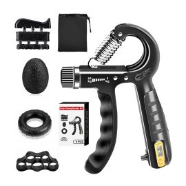 Coupon KALOAD 5 Pcs Fitness Set 5 60Kg Electric Counting Hand Grip Wrist Training Increase Strength Spring Finger Pinch Carpal Expander Effective Exercise for Home Gym Fitness