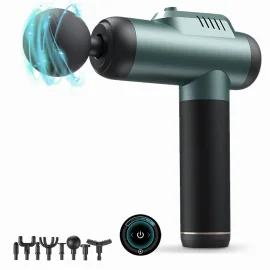 Coupon KONKA A1 8D Massage Guns Deep Tissue Percussion Muscle Massager 6 Gear Adjustable Type C Rechargeable Power Display with 8 Heads