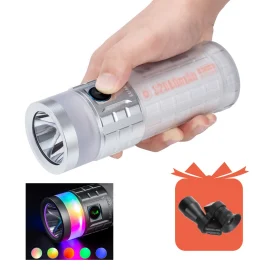 Coupon Lumintop Rainbow LED+RGB 40W Flashlight 3000LM 1000M 46950 32000mAh Battery USB C Rechargeable Power Bank Hiking Camping Torch