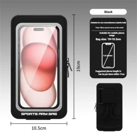 Coupon Outdoor Running Touchscreen 7” Phone Arm Bag Wristpack Sports Waterproof Sweatproof Breathable Cycling Phone Pouch