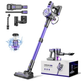 Coupon Teendow V07 Cordless Vacuum Cleaner 1200W Power Suction Retractable Handheld Vacuum Cleaner Suitable For Household Hard Floors And Pet Hair