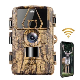 Coupon ZANLURE 60MP Wildlife Trail Hunting Camera 4G LTE WiFi Download Support 8K FHD Video Resolution Waterproof Motion Detection 15m PIR Night Vision GPS Camera for Outdoors Photography